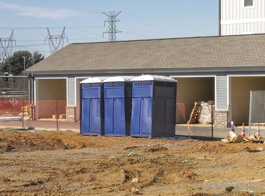 multiple construction portable restrooms can be rented at once for a single job site in order to accommodate multiple employees and prevent lines